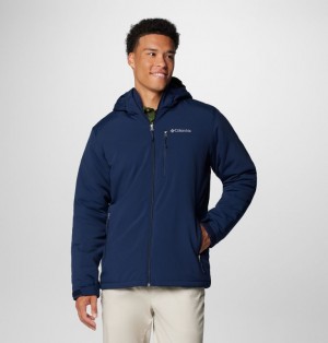 Navy Men Columbia Gate Racer™ II Softshell Jackets | 27067710