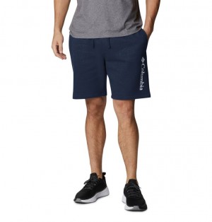 Navy Men Columbia Trek™ Fleece Shorts | 78930506