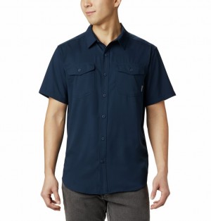 Navy Men Columbia Utilizer™ II Solid Short Sleeve Shirts | 34862023