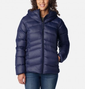 Navy Women Columbia Autumn Park™ Down Hooded Puffer Jacket | 44652008