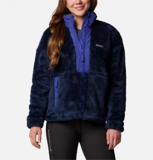 Navy Women Columbia Boundless Discovery™ II Sherpa Fleece Jackets | 78857561