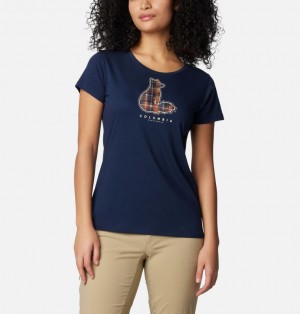 Navy Women Columbia Daisy Days™ Graphic T Shirts | 15127506