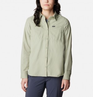 Olive Women Columbia Silver Ridge 3.0 Shirts | 25116774