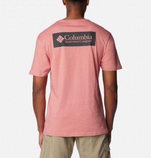 Pink Men Columbia North Cascades™ T Shirts | 99376425