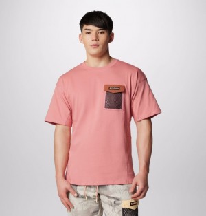 Pink Men Columbia Painted Peak™ T Shirts | 14811267