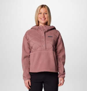 Pink Women Columbia Cloud Point™ Hooded Hybrid Fleece | 85180719