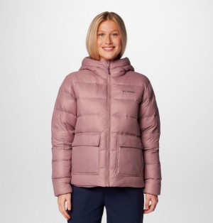 Pink Women Columbia Harmony Falls™ Hooded Down Puffer Jacket | 12623083