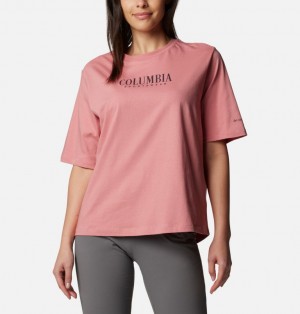 Pink Women Columbia North Cascades™ Relaxed T Shirts | 72135470