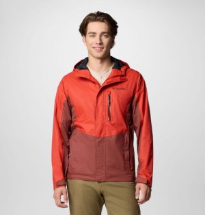 Red Men Columbia Pouring Adventure™ III Waterproof Hiking Jackets | 79704072