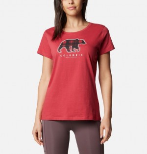 Red Women Columbia Daisy Days™ Graphic T Shirts | 6179221