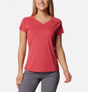 Red Women Columbia Zero Rules™ Technical T Shirts | 51190604