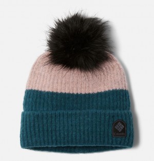 Turquoise Men Columbia Winter Blur™ Pom Beanie | 23597650