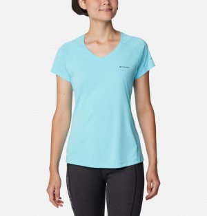 Turquoise Women Columbia Zero Rules™ Technical T Shirts | 73968338