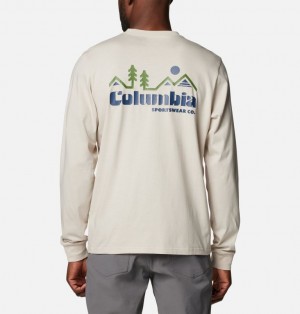 White Men Columbia CSC™ Seasonal Logo LS T Shirts | 23393588