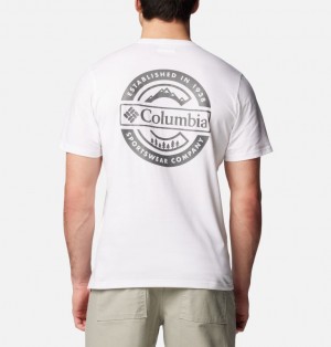 White Men Columbia Rapid Ridge™ II Organic Cotton T Shirts | 17303450