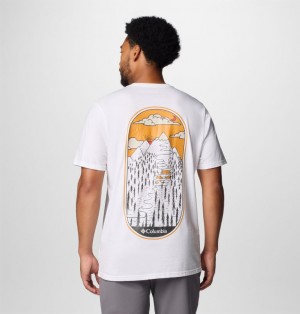 White Men Columbia Rockaway River™ Graphic T Shirts | 71088852