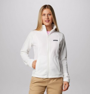 White Women Columbia Benton Springs™ Full Zip Fleece Jackets | 4759486