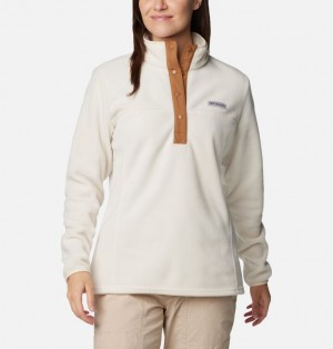 White Women Columbia Benton Springs™ Half Snap Pullover | 66086543