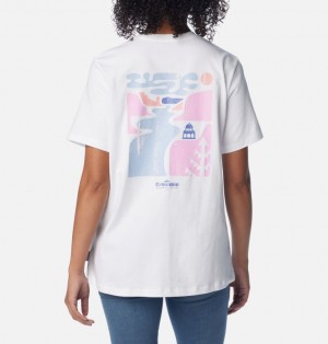 White Women Columbia Boundless Beauty™ Graphic T Shirts | 31502670