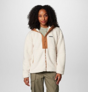 White Women Columbia Boundless Discovery™ Hooded Sherpa Fleece Jackets | 76381999