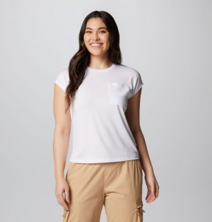 White Women Columbia Boundless Trek™ Technical T Shirts | 3417390