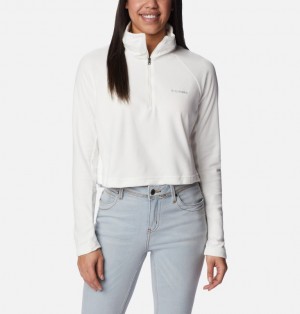 White Women Columbia Glacial™ II Casual Cropped Fleece | 85983912