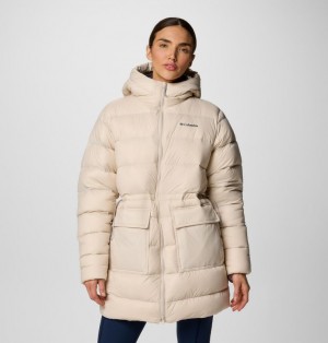 White Women Columbia Harmony Falls™ Hooded Mid Down Puffer Jacket | 75139185