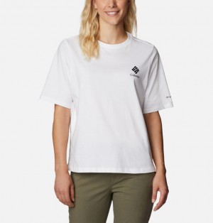 White Women Columbia North Cascades™ Relaxed T Shirts | 76250906