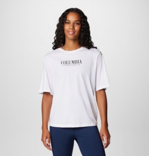 White Women Columbia North Cascades™ Relaxed T Shirts | 97281250