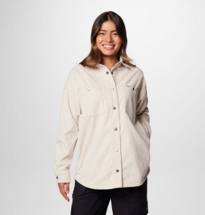 White Women Columbia Point Creek™ Corduroy Jacket Shirts | 88776836