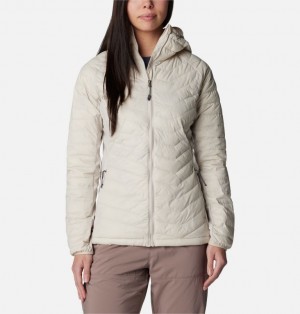 White Women Columbia Powder Lite™ Hybrid Hooded Puffer Jacket | 1235967