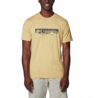 Yellow Men Columbia Kwick Hike™ Technical T Shirts | 54300435