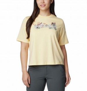 Yellow Women Columbia North Cascades™ Relaxed T Shirts | 86597618