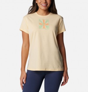 Yellow Women Columbia Sun Trek™ Technical Graphic T Shirts | 86271487