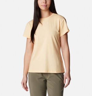 Yellow Women Columbia Sun Trek™ Technical T Shirts | 81066991