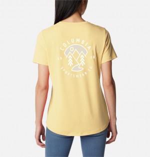 Yellow Women Columbia Sun Trek™ Technical Graphic T Shirts | 30076877