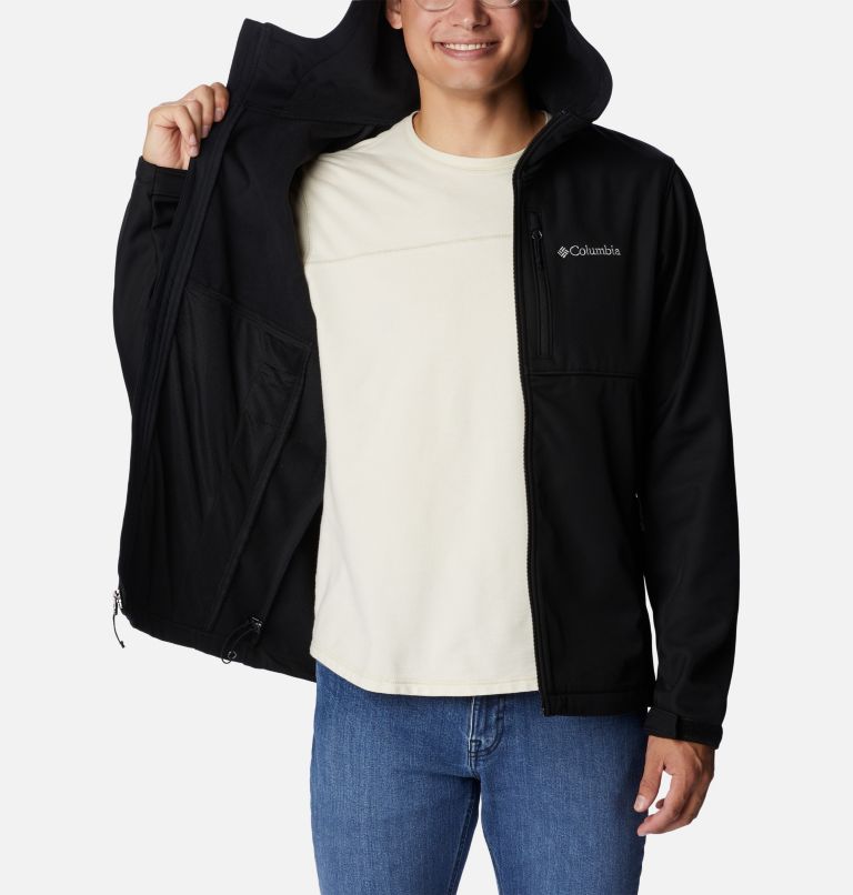 Black Men Columbia Ascender™ II Hooded Softshell Hiking Jackets | 23222934