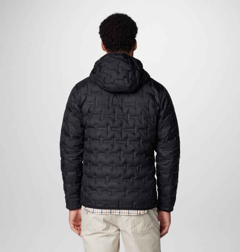 Black Men Columbia Delta Ridge Hooded Puffer Jacket | 86845748