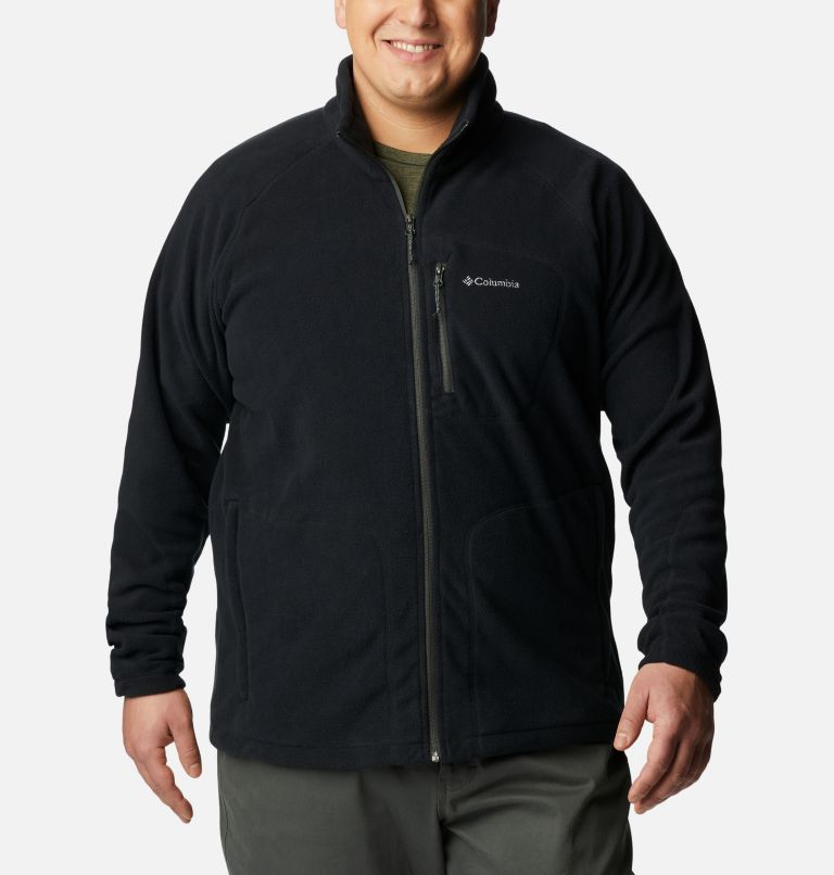 Black Men Columbia Fast Trek™ II Full Zip Extended Size Fleece Jackets | 58732429