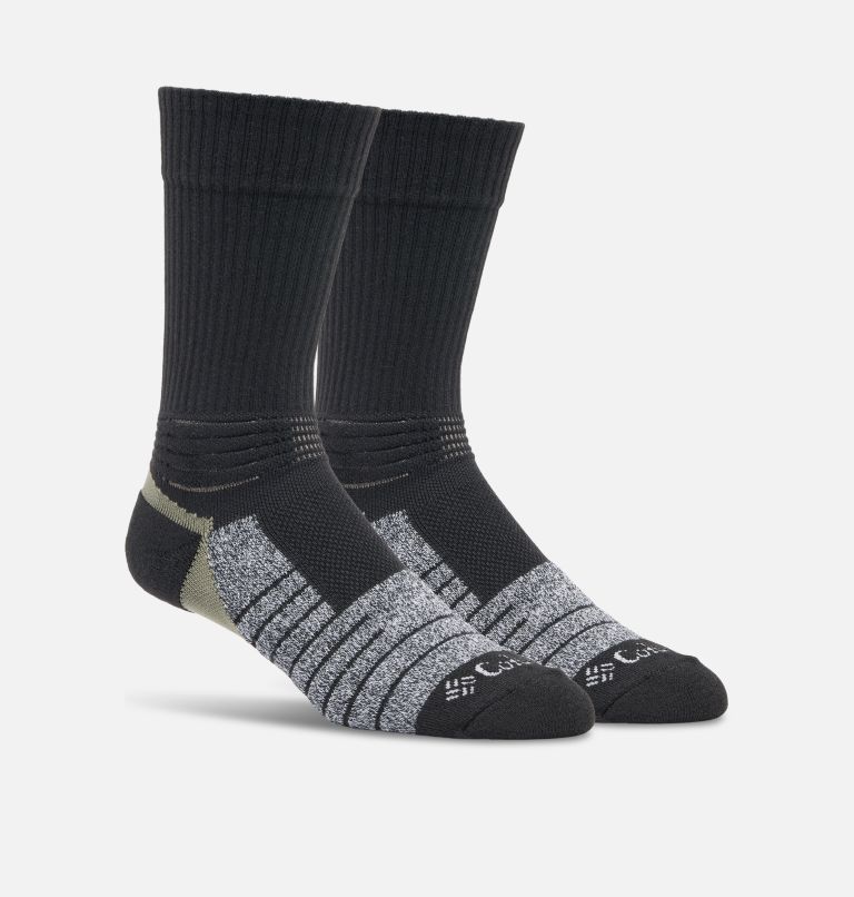 Black Men Columbia Lightweight Active Crew - 2 pack Socks | 59671860