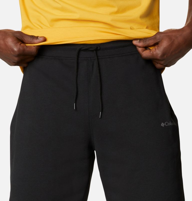 Black Men Columbia Logo Fleece Shorts | 62309133