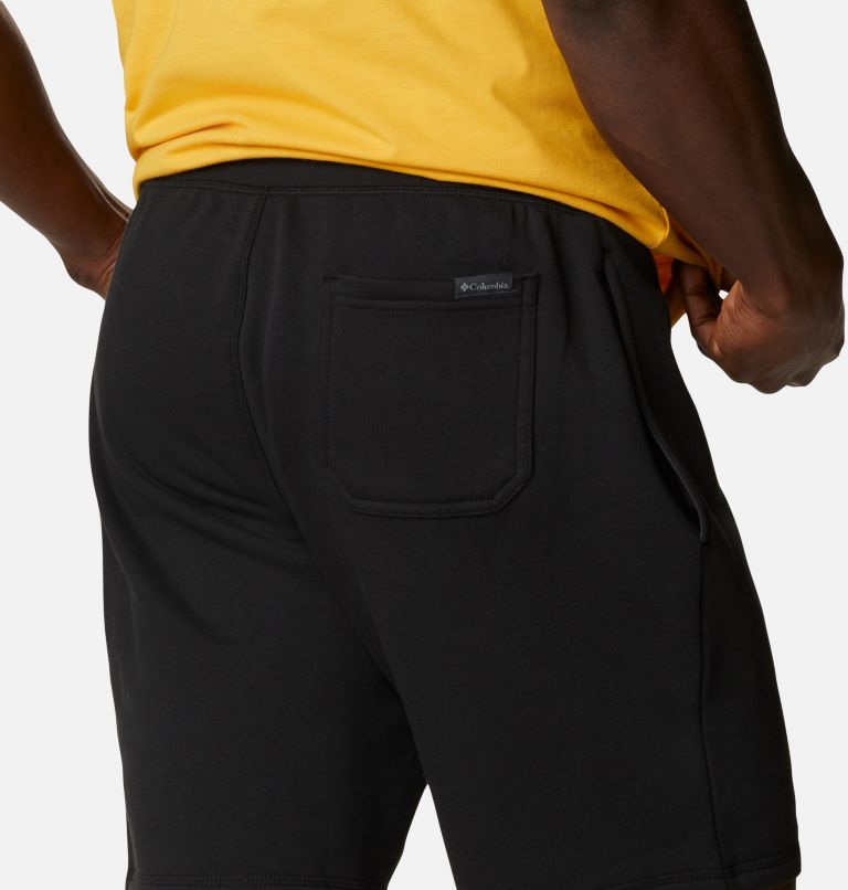 Black Men Columbia Logo Fleece Shorts | 62309133