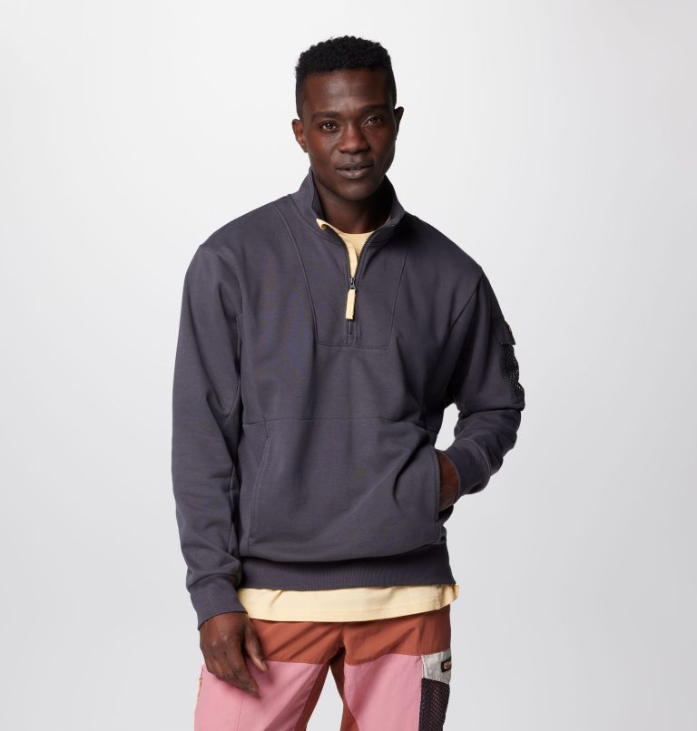 Black Men Columbia Painted Peak™ Half Zip Fleece Jackets | 89014719