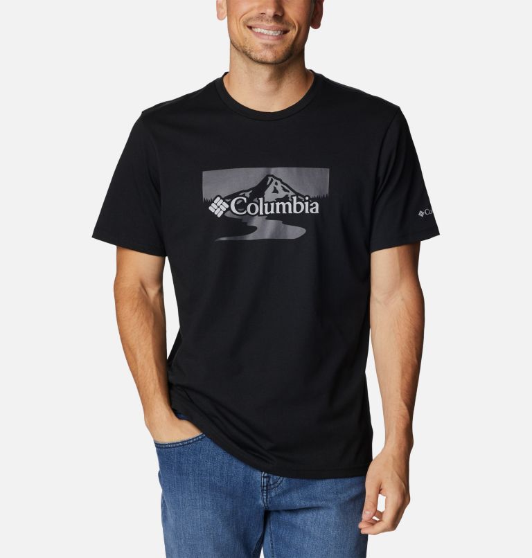 Black Men Columbia Path Lake™ II Graphic T Shirts | 83560176