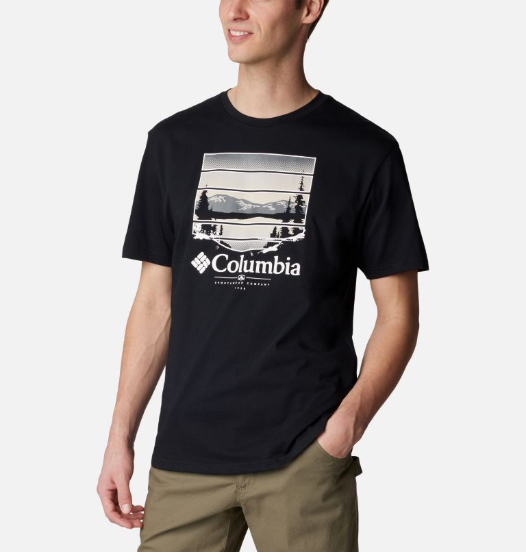 Black Men Columbia Path Lake™ II Graphic T Shirts | 64076698