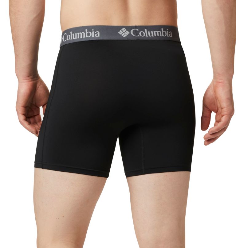 Black Men Columbia Poly Stretch Boxer Briefs - 3 Pack Briefs | 80504153