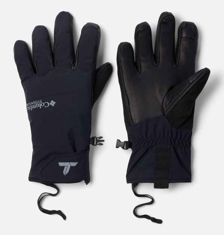 Black Men Columbia PowBound™ Waterproof Ski Gloves | 52240083