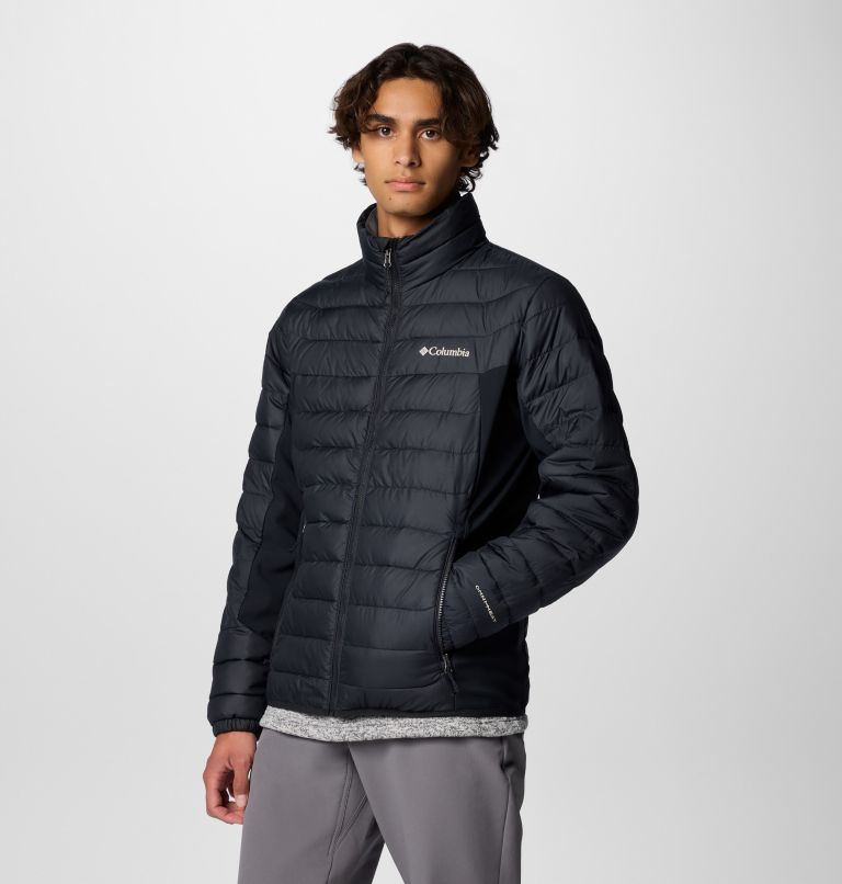 Black Men Columbia Powder Pass™ II Hybrid Puffer Jacket | 91531799