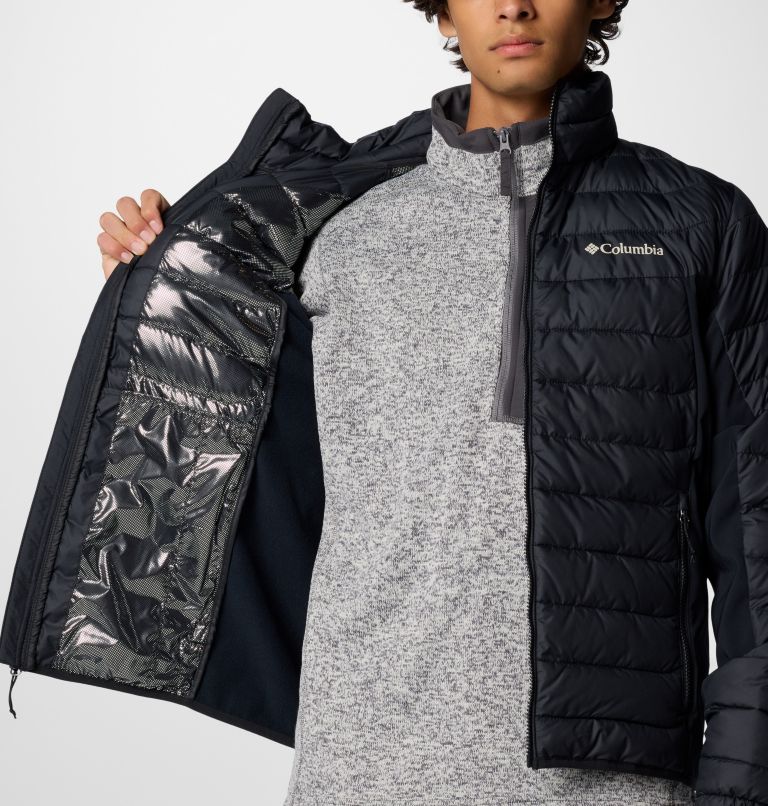 Black Men Columbia Powder Pass™ II Hybrid Puffer Jacket | 91531799