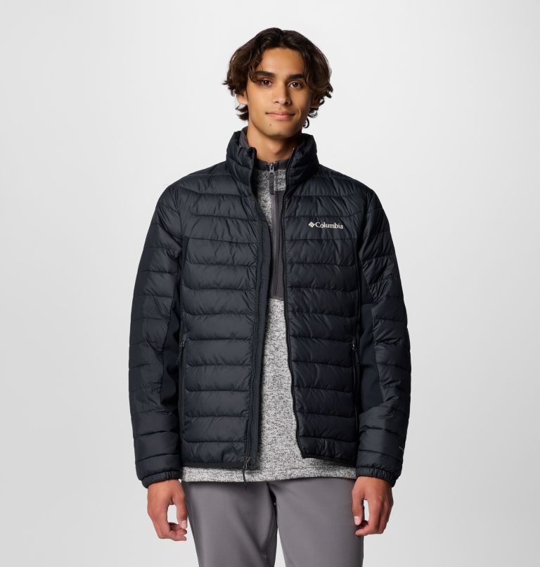 Black Men Columbia Powder Pass™ II Hybrid Puffer Jacket | 91531799